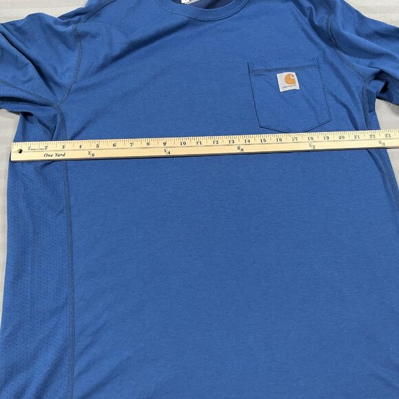 Carhartt Force Shirt Mens Large Blue Relaxed Fit Pocket Short Sleeve 104616 - Picture 6 of 10